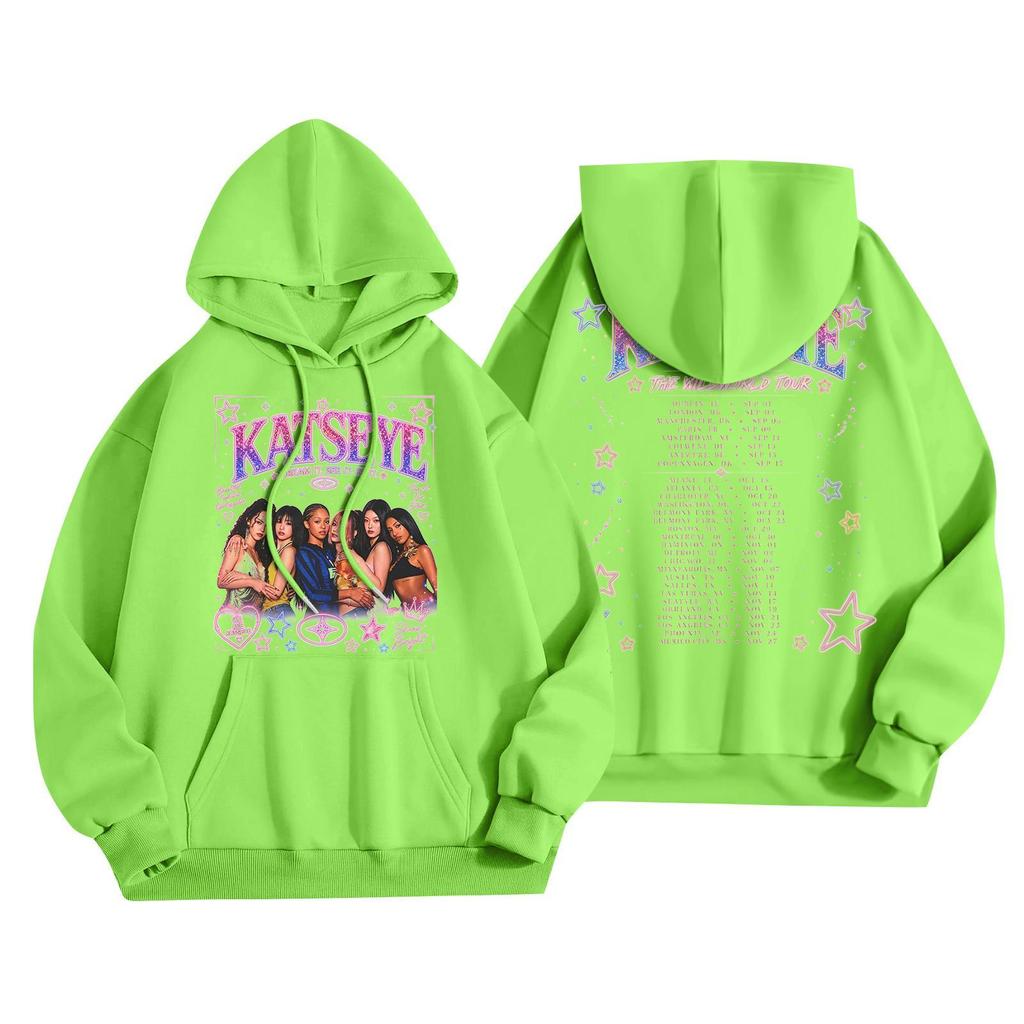 Unisex Lightweight Long-Sleeve Printed Hooded Pullover Sweatshirt