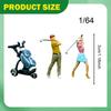 1/64 Figure Model Kit Diorama Scenery Man Woman Golfer Train Railway Micro Landscape Accessories
