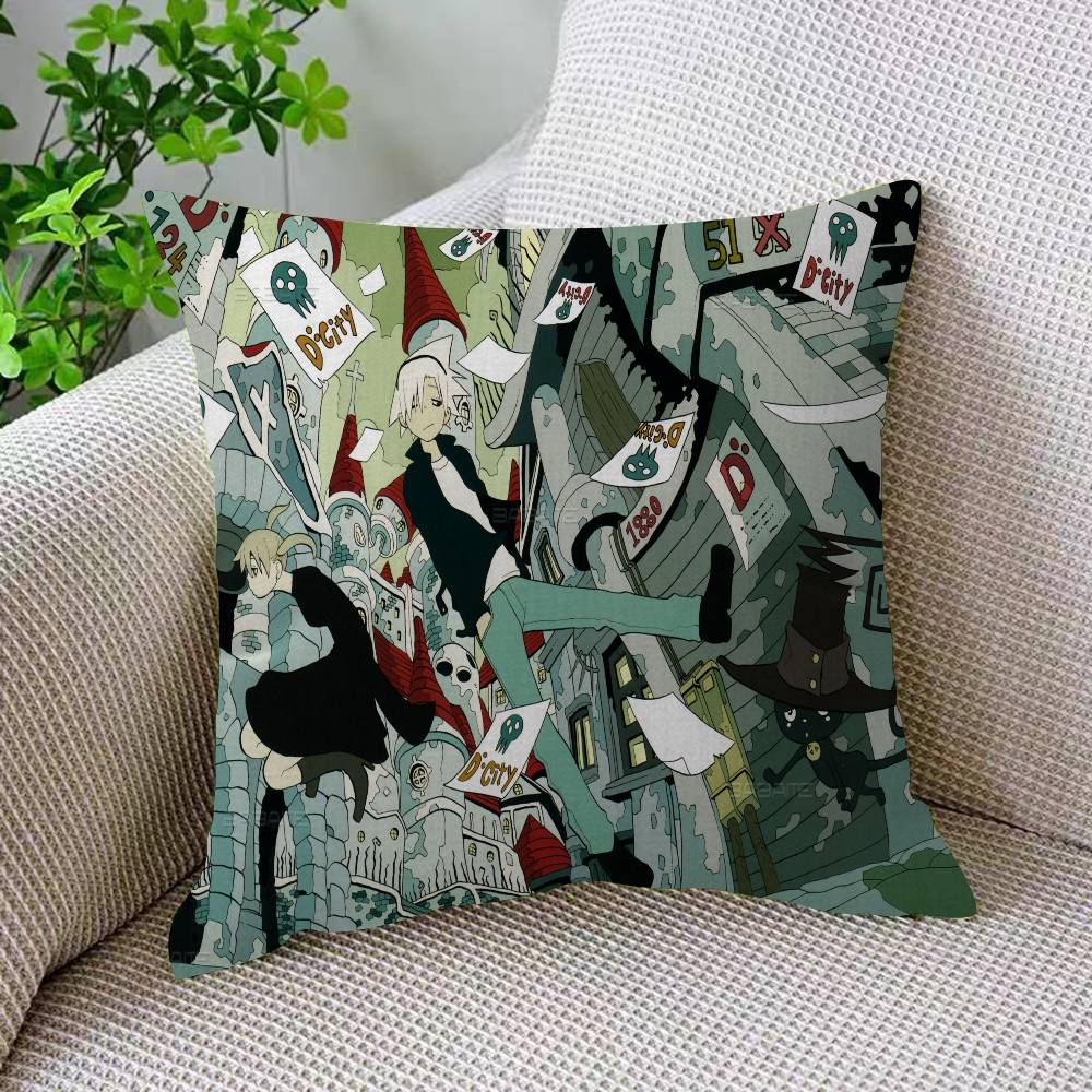 SOUL E-EATER Game Anime Personalized Picture Text Home Decorative Pillows Household Gifts 45x45cm