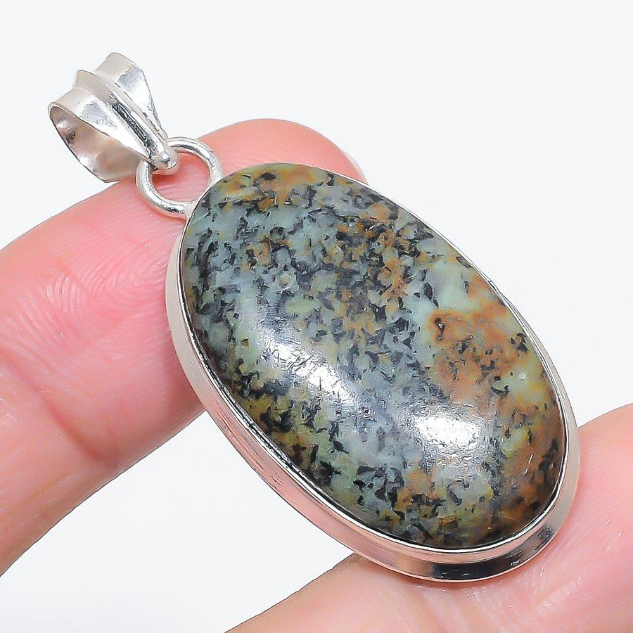 

Натуральная тибетская бирюза 925 стерлинговое серебро ювелирная подвеска 1,97 q8K57