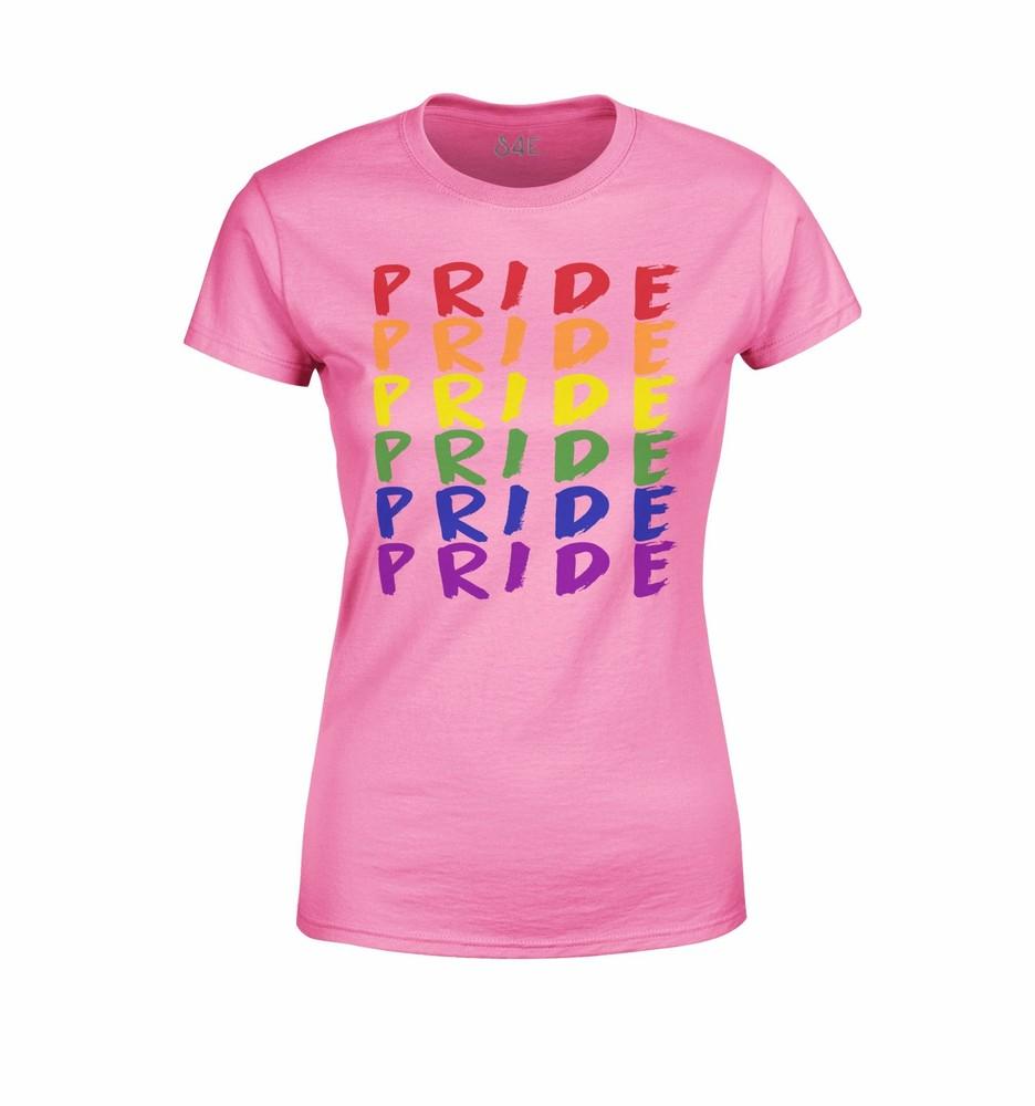 S4E Women's Rainbow Pride T-Shirt LGBTQ Love Is Love Wins Shirts