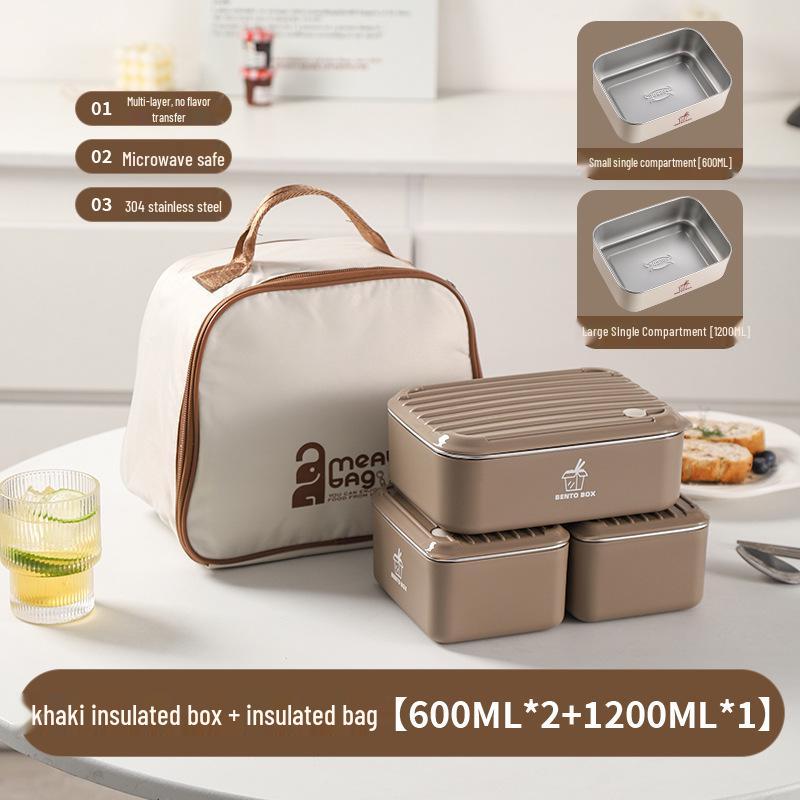 Large Capacity Microwaveable Stainless Steel Bento Lunch Box with Free Shipping