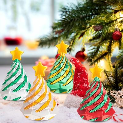 3D Printed Spiral Christmas Tree Impossible Cone Fidget Toy Stress Relief Ornament Tabletop Xmas Decoration for Home Office RV