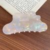 Iridescent Mermaid Claw Clip: Medium Acetate Hair Accessory for Women, Designed for Thin Hair