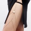 European and American Style Sexy Elastic Belt Aircraft Chain Beach Leg Ring Body Chain Simple Multi-layer Pearl Fringed Thigh Chain