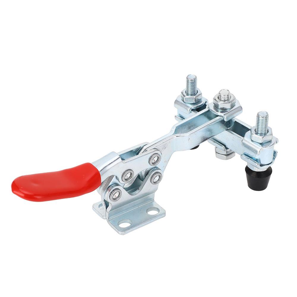 Dual Heads Hold Down Clamp Iron Galvanized Quick Release Clamp Horizontal Clamp For Woodworking