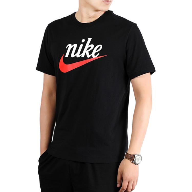 Nike T Shirts Men's Crew Neck Moderate Straight Fit BV7679-010