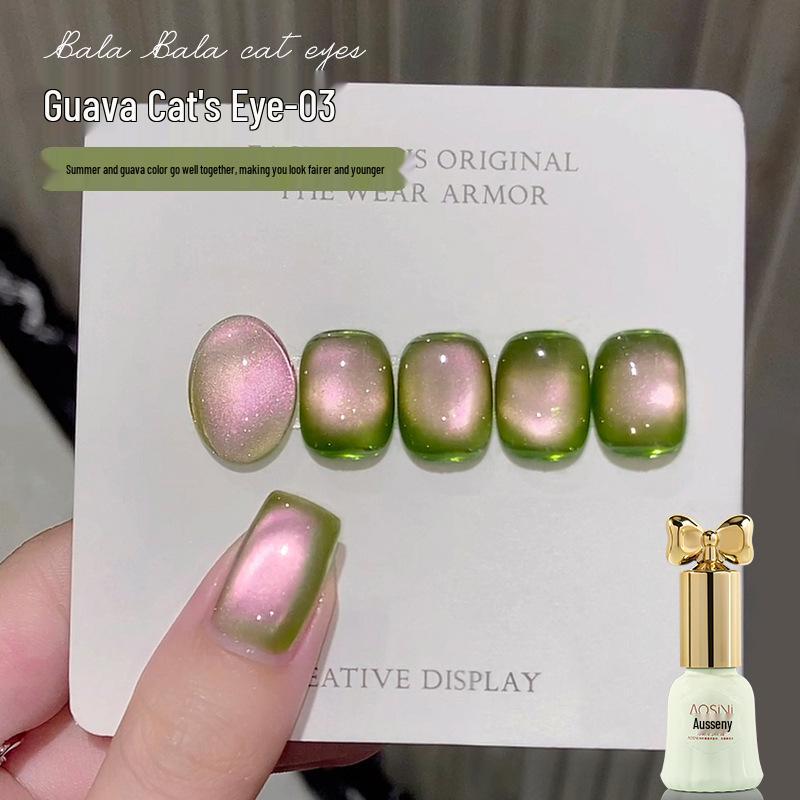 

Guava Green Cat Eye Gel Polish: 2025 Bestseller for Salon-Quality Nails