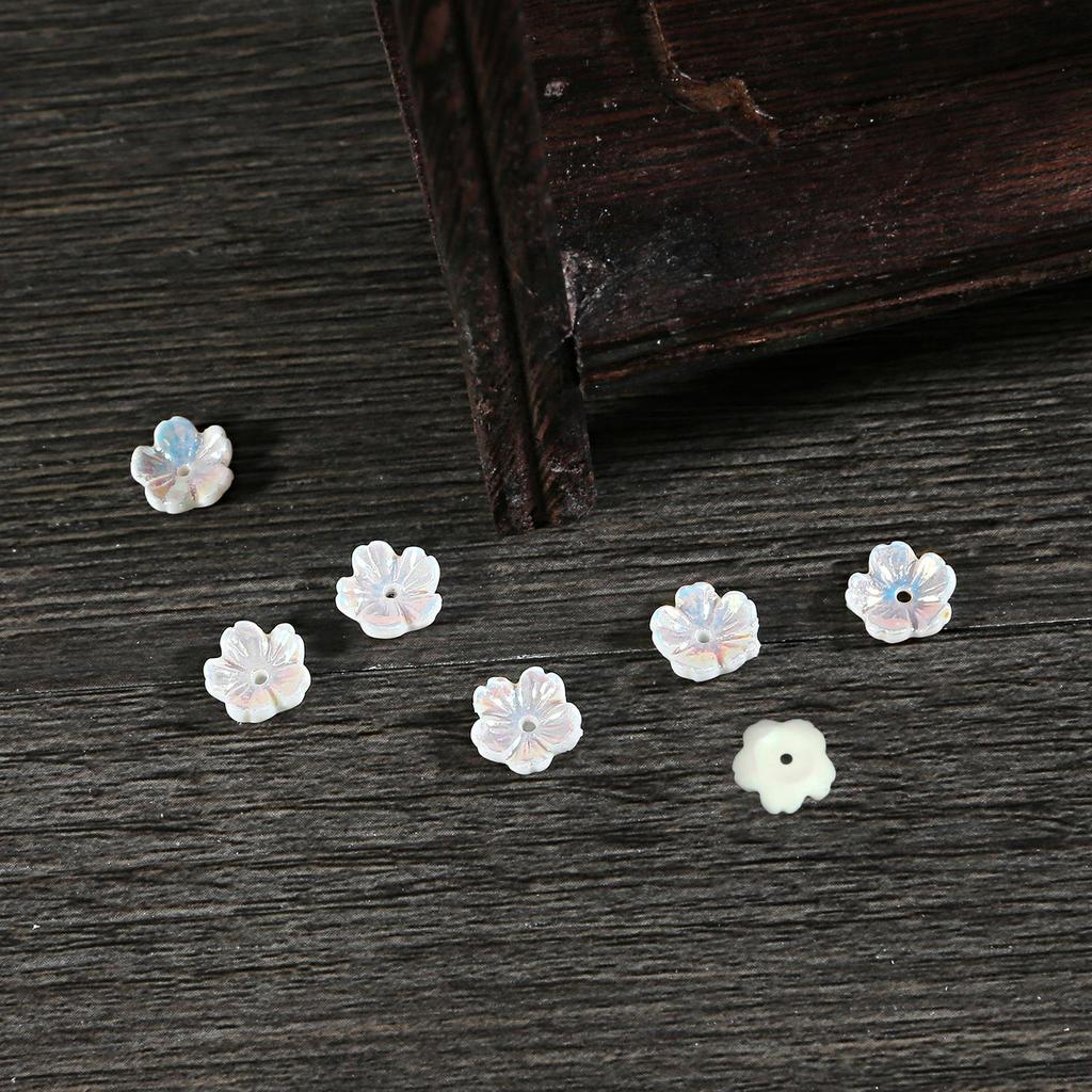 20 stücke Blume Harz Imitation Shell Acryl Perlen Für Schmuck Machen Handgemachte Handwerk Zubehör