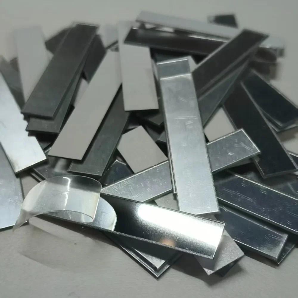 200pcs 1cmx5cm Mini LongStrip Mirror Surface Waterproof Self-adhesive Waterproof DIY Living Room Background Wall Art