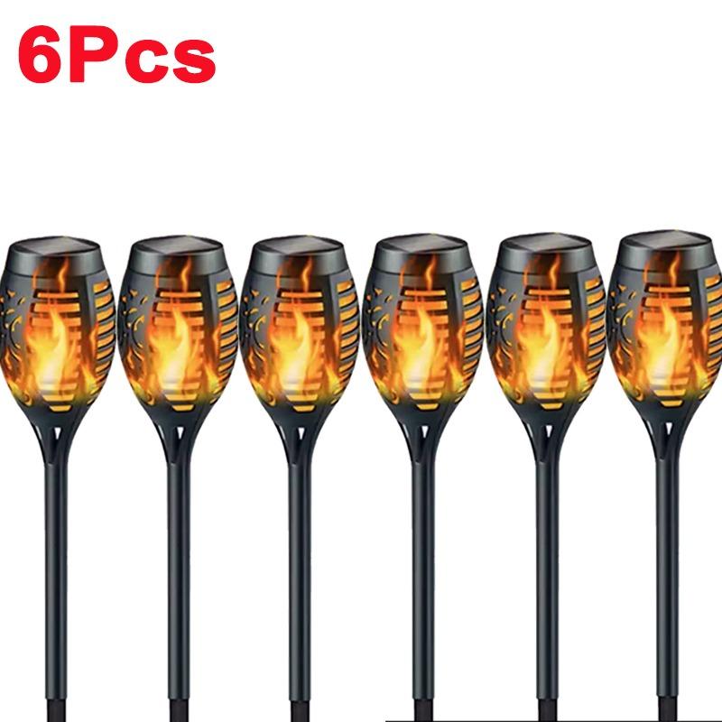 96LED Solar Flame Flashlight Waterproof Garden Decoration Outdoor Lawn Path Courtyard Terrace