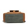 Retro Waterproof Leather & Oil Wax Canvas Backpack - High Quality Multifunctional Computer Bag