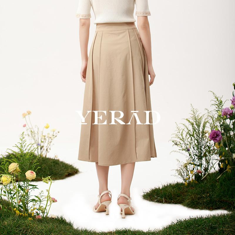 Yalida chiffon drape pleated design umbrella skirt casual half skirt