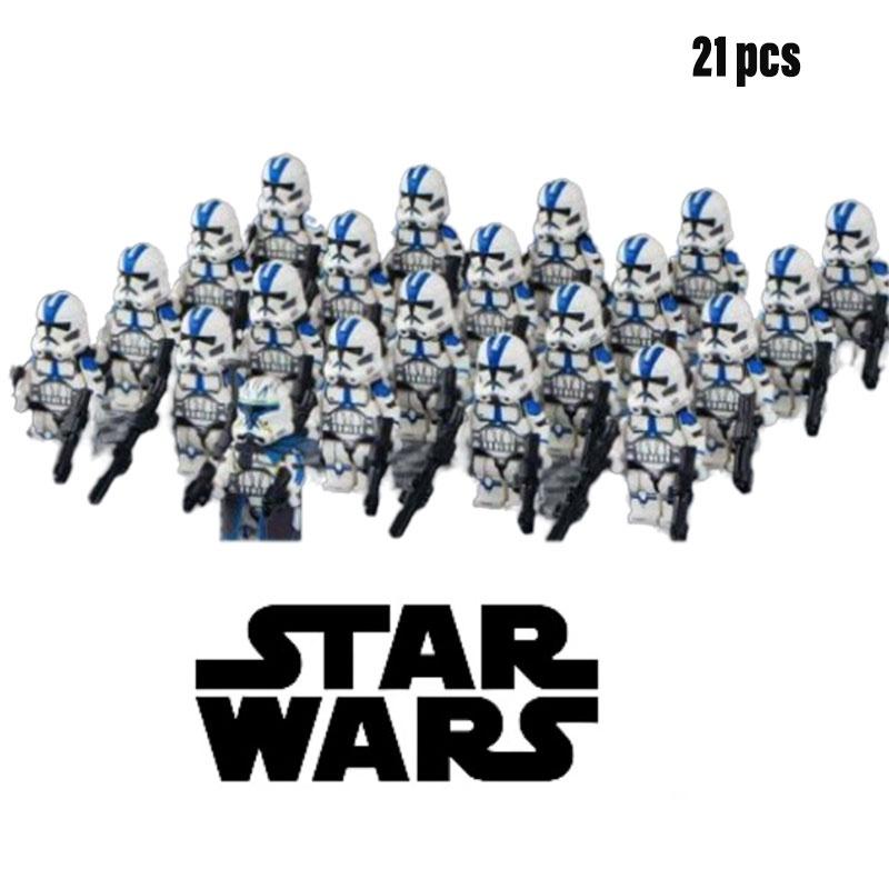 21pcs Building 501st Blocks Clone Troopers Minifigures Toys Kid