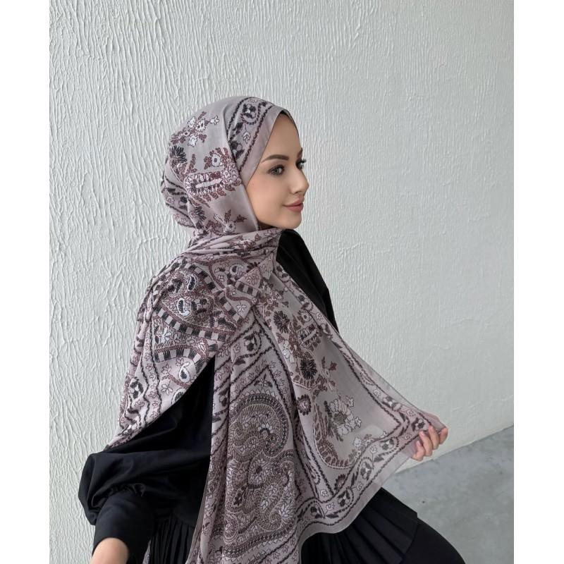 Chiffon Printed Scarf Women Lightweight Wrap Shawl Boho Style Headwrap 170x70cm