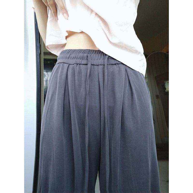 

mm Gray Women s Autumn Fat Sister Pear Shapes Casual Pants Gray M(Suggestion 45-50kg)