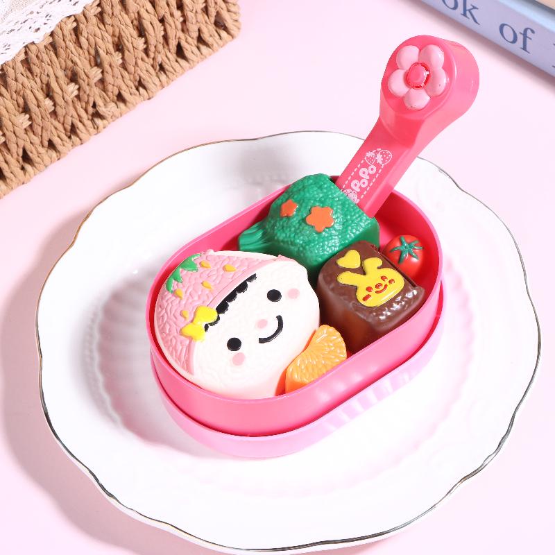 Kawaii Bento Jelly Pudding Food Toy Kit Simulation Food Feeding Toy Dollhouse Mini Kitchen Foods Kid Pretend Play Toy