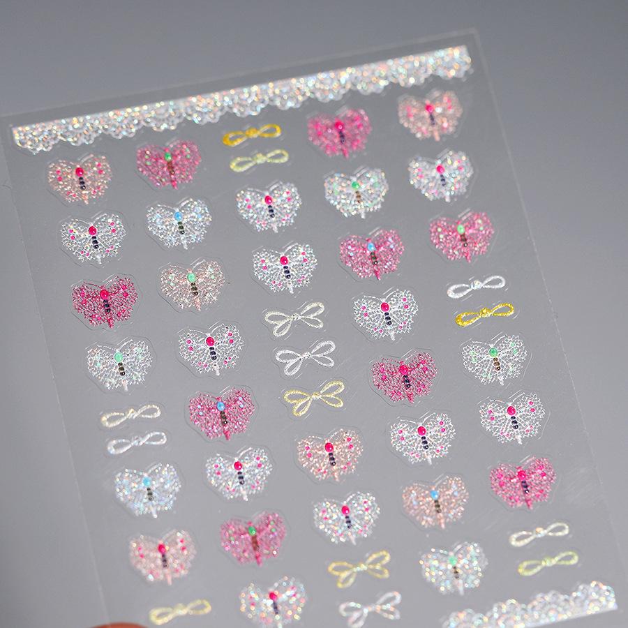 

TENSOR Матовые гелевые наклейки для ногтей M-915: Дизайн корейского лука высокого класса