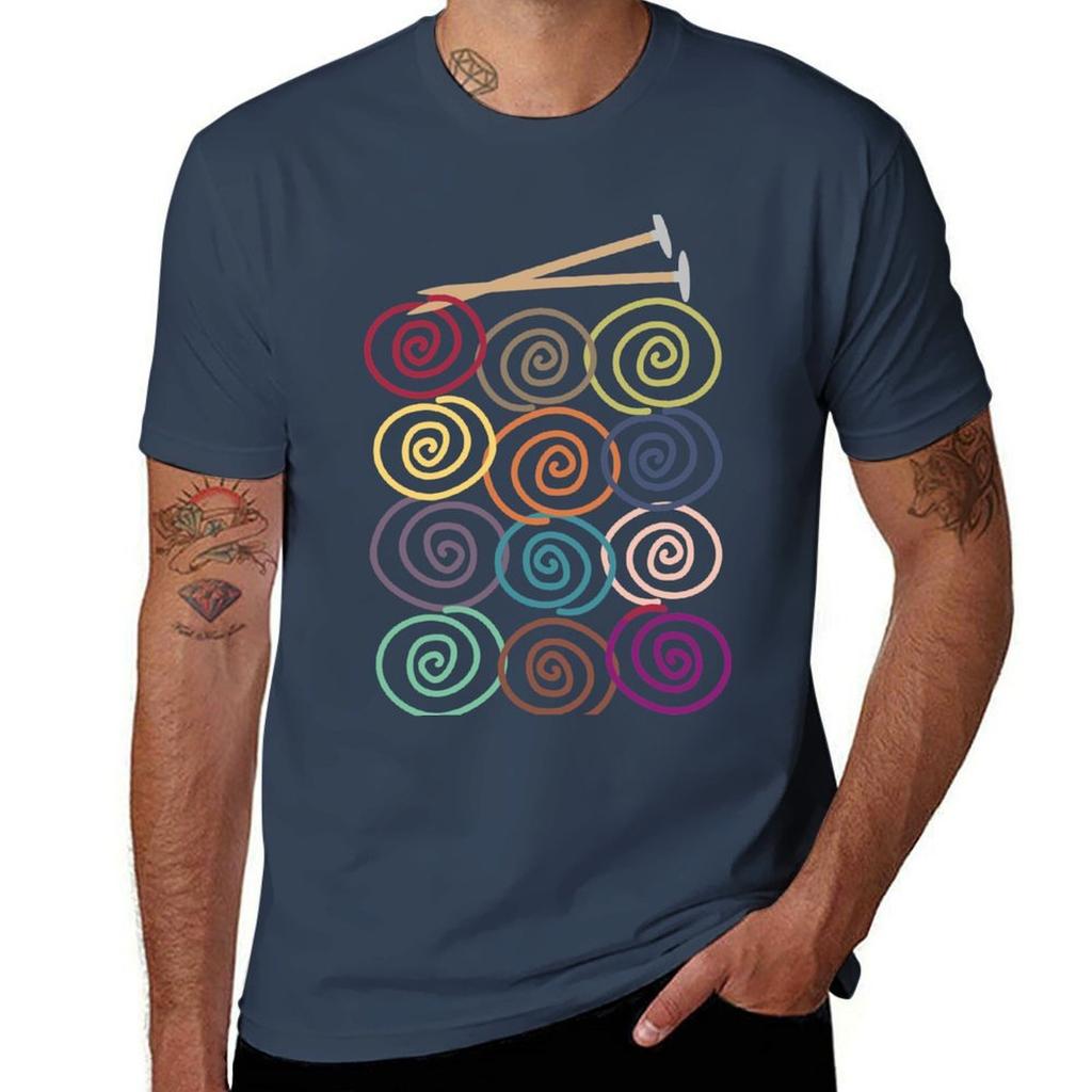 Colorful yarn balls with knitting needles TShirt Quick Dry Outdoor Sports TShirt