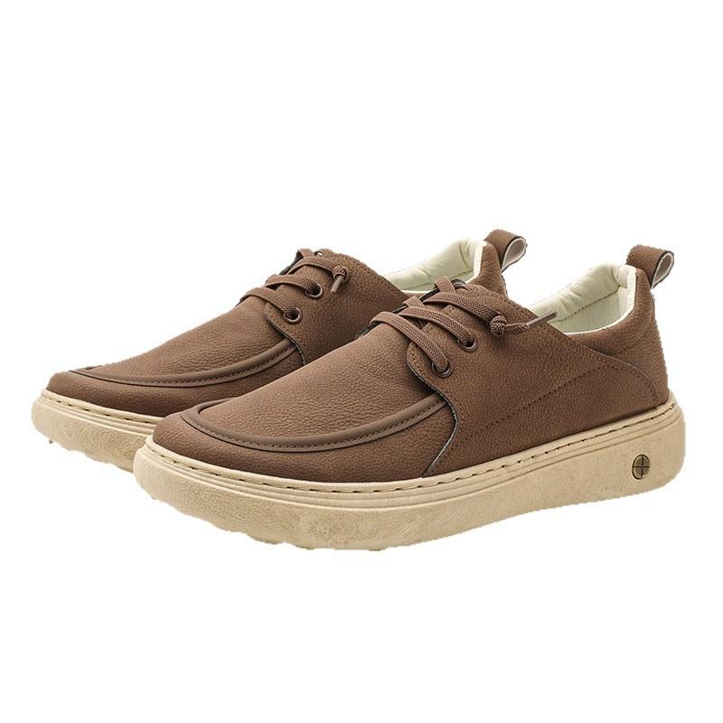 Large size autumn soft leather outsole waterproof comfortable casual shoes platform tide shoes