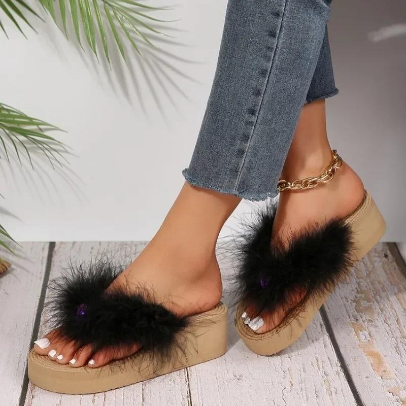 Fashion Summer Women Slippers Thick Womens Warm Slippers Size 9 Flip Flop House Slippers for Women Sandals Sandalias De Mujer