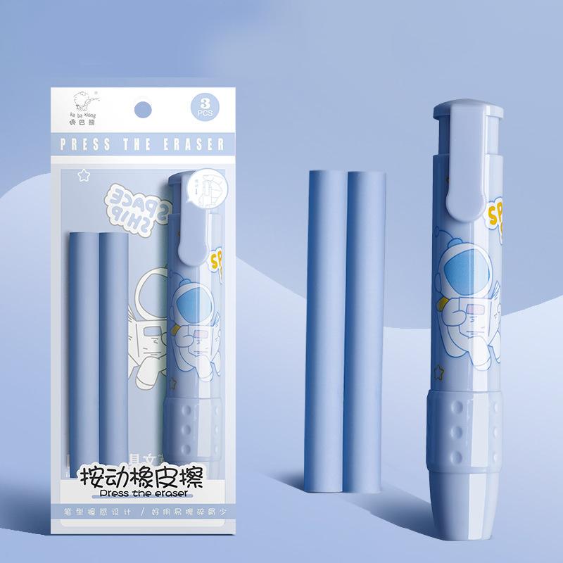 

Ластики Выдвижной пресс Карандаш Резиновые корректирующие принадлежности Школьные канцелярские принадлежности синий