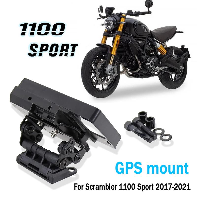 New Black For Ducati Scrambler 1100 Sport Motorcycle Stand Holder Phone Mobile Phone GPS Navigation Plate Bracket 2017-2021 2020