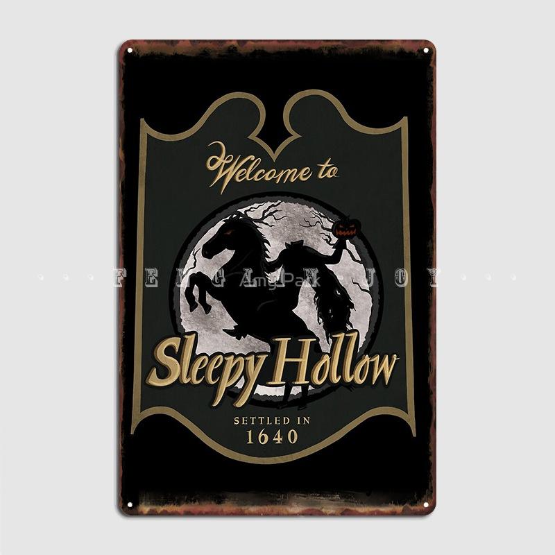 

Welcome To Sleepy Hollow Poster Metal Plaque Pub Bar Cave Printing Garage Decoration Tin Sign Poster 20x30cm