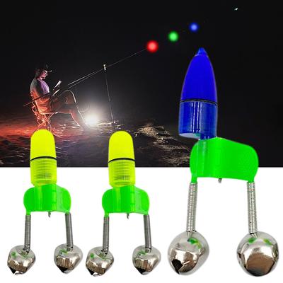 Fishing Pole Fish Bite Lure Alarm with Twin Bells Ring Fish Bite Alarm Indicator Outdoor Fishing Tackle