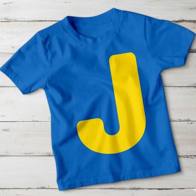 J Buchstabe J Alphabet Unisex Kinder T-Shirt Initial Monogramm T-Shirt