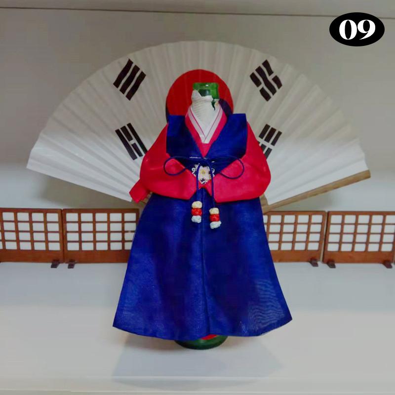 Korean Folk Traditional Style Wine Bottle Cover Hanbok Design Fabric Champagne Packaging Bag Wine Cabinet Wedding Decor Crafts