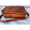 Goat Leather Bag Vintage Brown Genuine Messenger Men's Laptop New Satchel Real