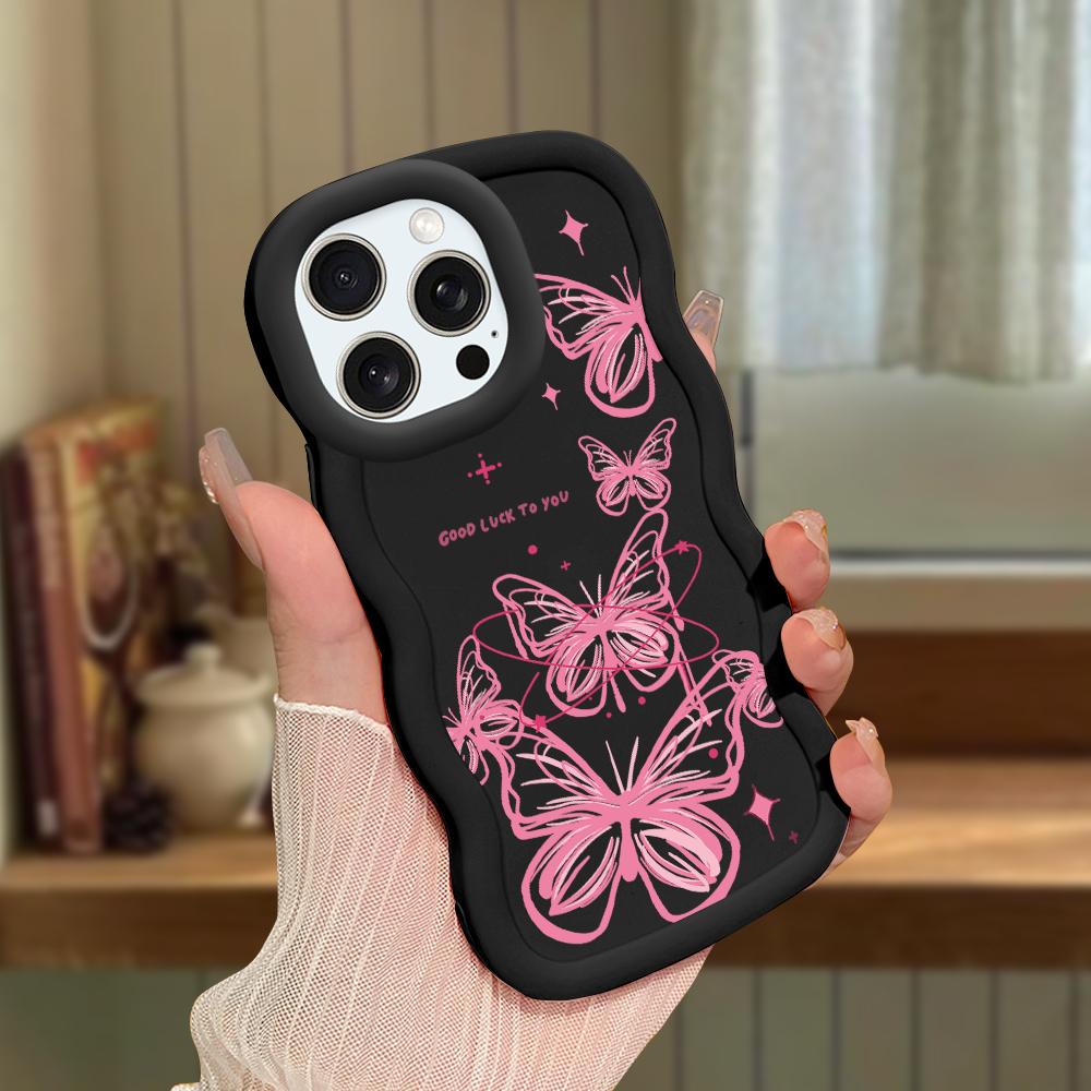 Big Wave Edge Weiches Silikonmaterial Macaron-Telefongehäuse Stoßfestes Schutzgummigehäuse für iPhone Samsung Huawei Honor Xiaomi Redmi OnePlus Moto