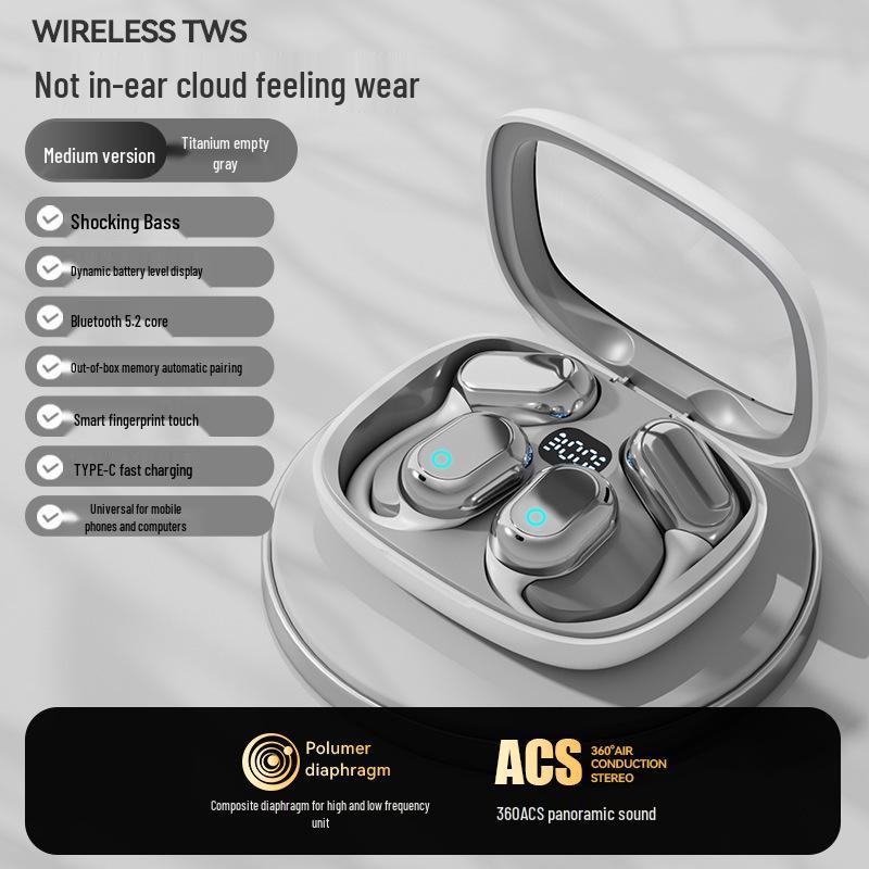 Burmester 2025 Wireless Bone Conduction Headphones - Open Ear Sport Earbuds for Running