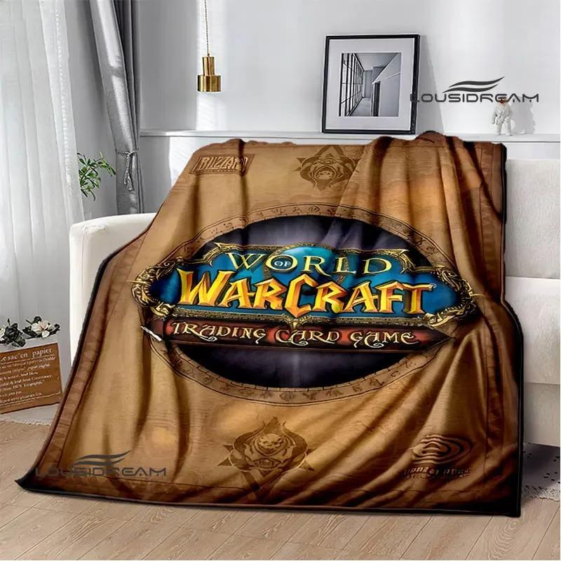 Game World of Warcraft Printed Blanket Kids Warm Flannel Soft and Comfortable Blankets Home travel blanket birthday gift