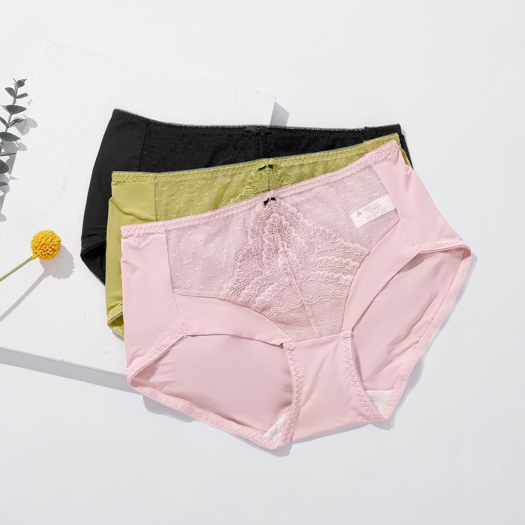 3-Pack Mid Waist Lace Women's Underwear
