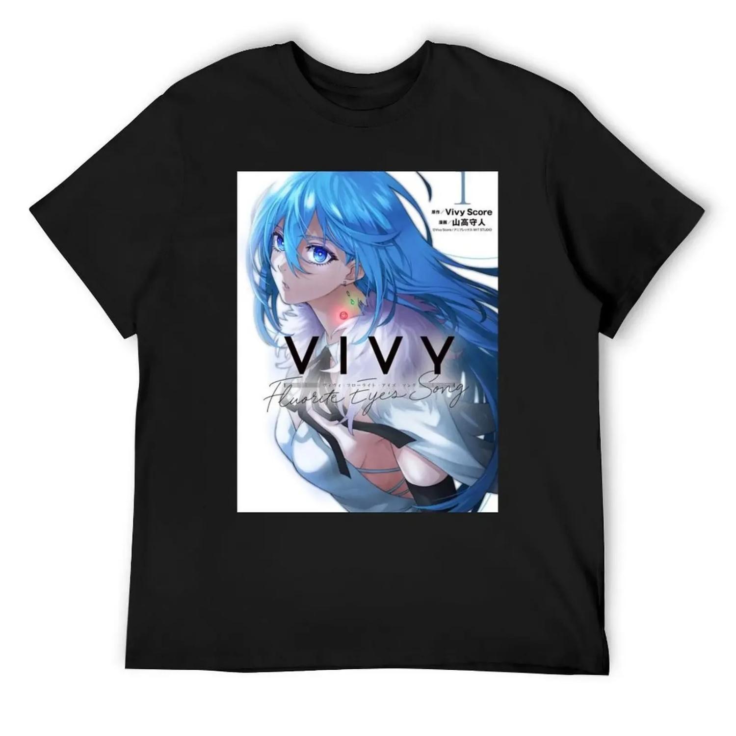 

VIVY T-Shirt anime tshirt aesthetic clothes vintage t shirts men t shirt XXXXXL чорний