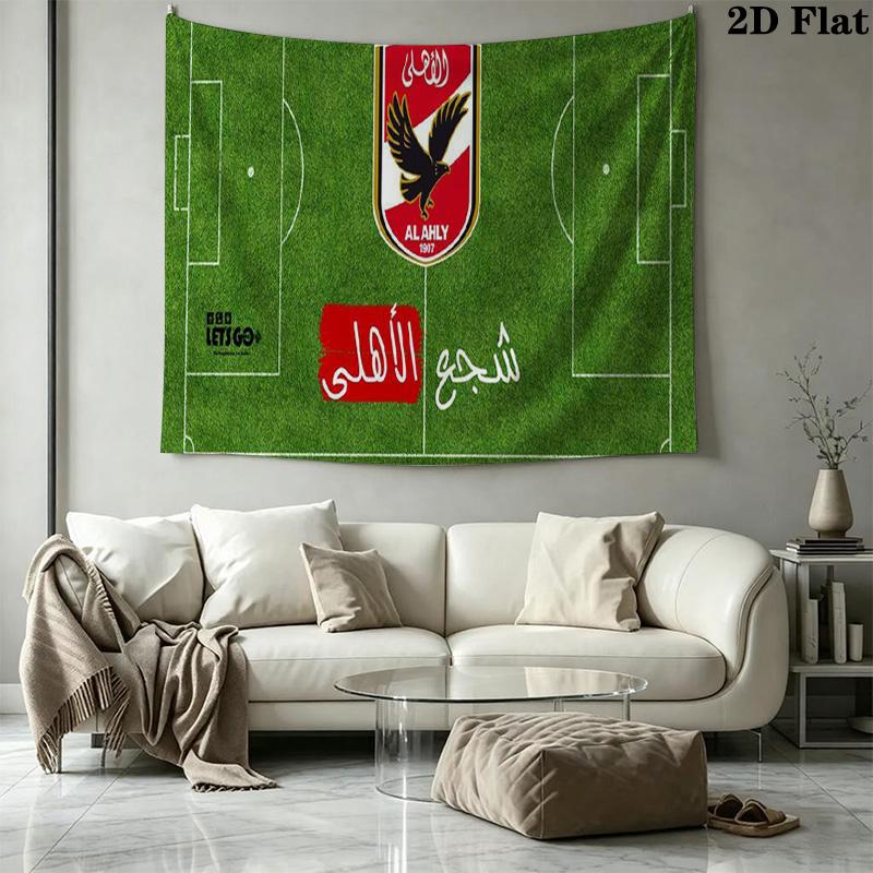 Al Ahly Sporting Wall Tapestry Aesthetic Wall Hanging Printed Fabric Blanket Decorative Tapestries for Bedroom Living Room Home Decor