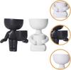 1 PC Kreative Humanoide Keramik Blumentopf Modernes Design Pflanzer Blumentopf Handwerk Vase Home Yard Dekoration Personal Isierte Geschenk