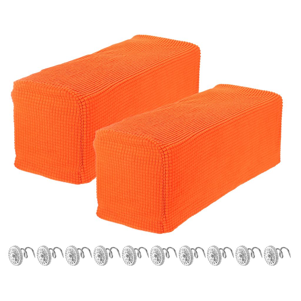 2pcs Stretch Armrest Covers Couch Arm Covers with Twist Pin Protector Slipcovers Dustproof for Chairs Sofa Office Home