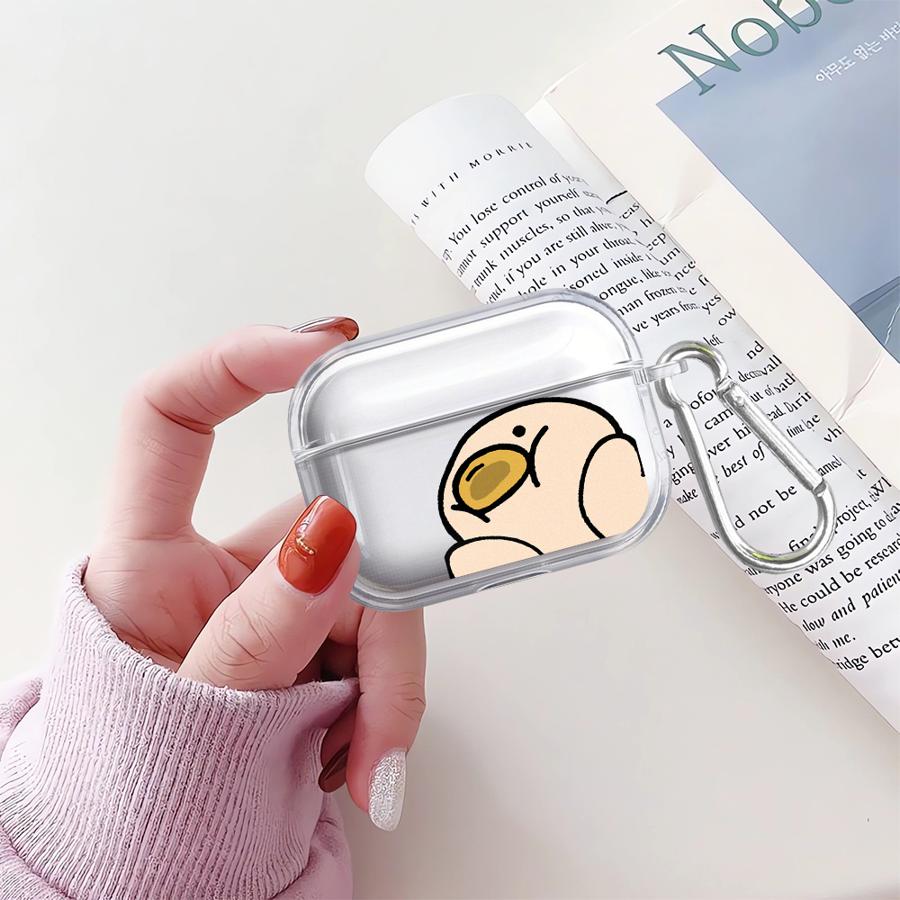 Cute Duck Clear Earphone Cases Cover Case For Airpods 1 Pro2 4 Pro 2 Pro3 3