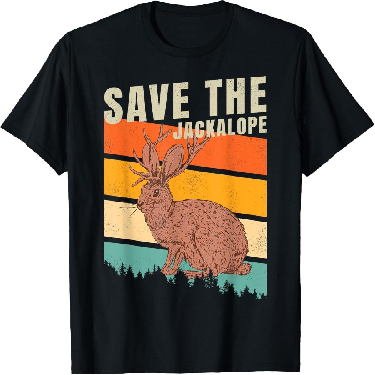 Jackrabbit Desert Mountain Cactus Believe Save The Jackalope T-Shirt XXXXXL разноцветный