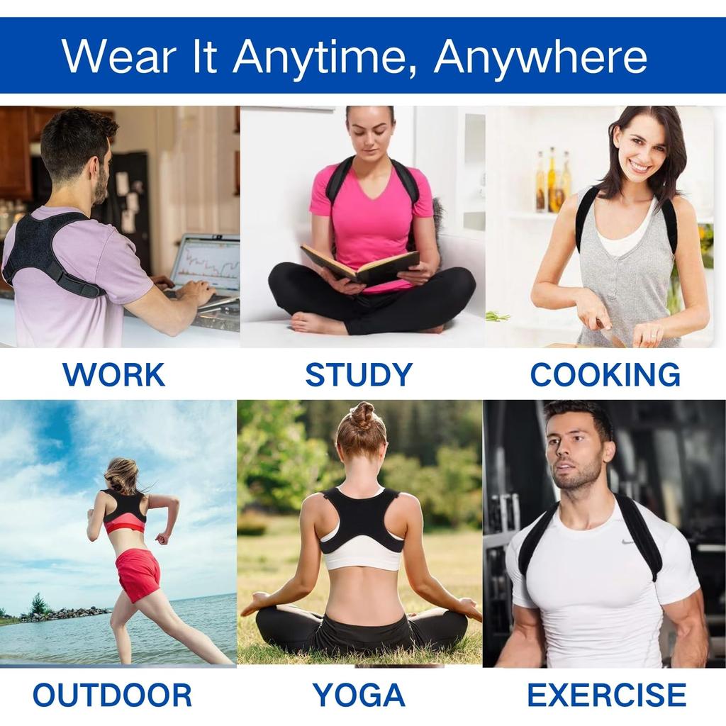 Adjustable Back Posture Corrector Neck Back Support Belt Spine Shoulder Brace Support Belts Adult Invisible Hunchback Belts