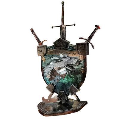 Real Honey Night Metal Fur Thrones Game Drogon Kings Gard Badge Series Korea 3d Puzzle