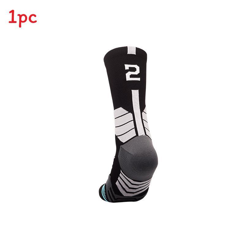 Basketballsocken für Erwachsene aus atmungsaktivem Nylonmaterial für sportliche Leistung und Feuchtigkeitstransport