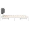 Bed Frame with Padded Headboard Light Grey 120 x 190 cm