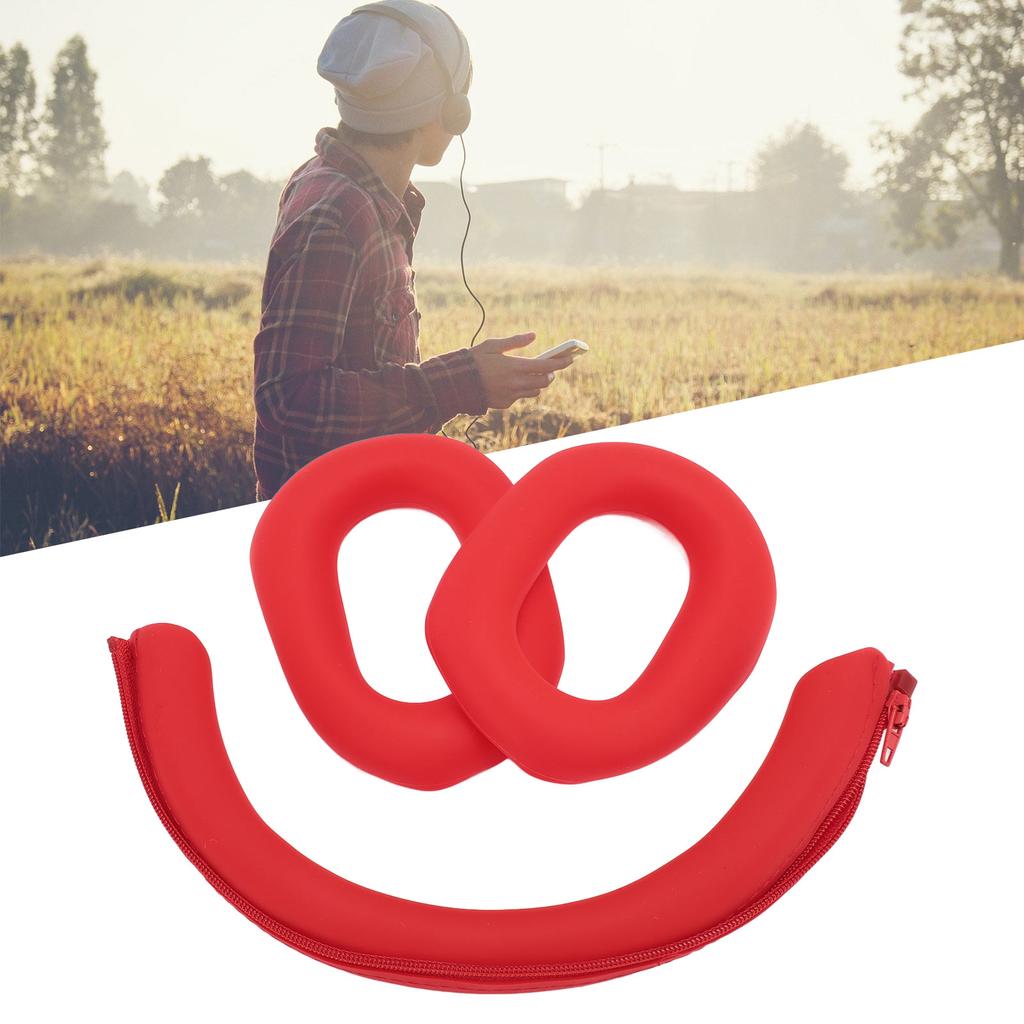 Earpads Cover Headband Pad Set Replacement Perfect Fit Silicone Headphone Protective Cover for WH‑10