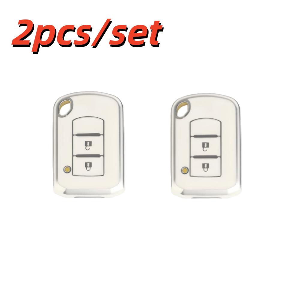 2pcs Car Key Case Covers For Mitsubishi ASX ASH Outlander Lancer EX Galant Pajero L200