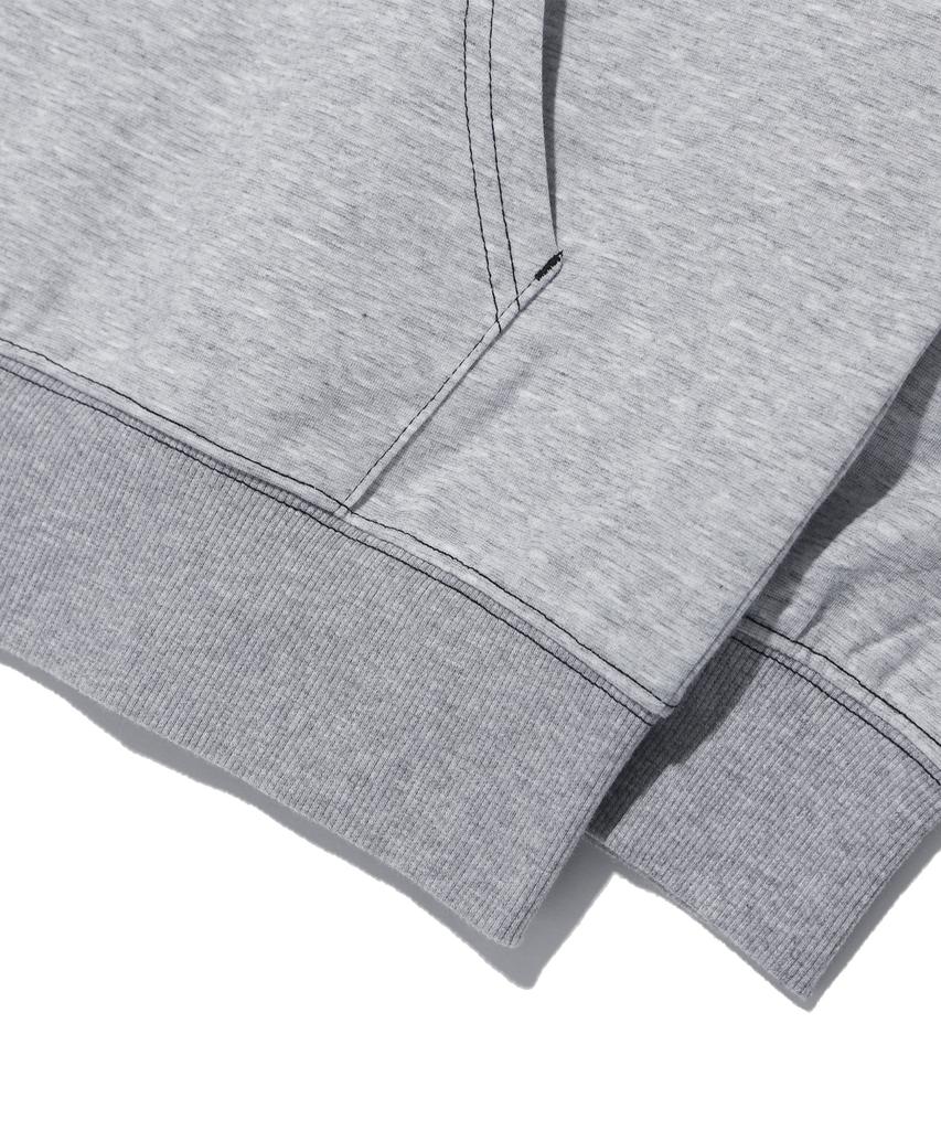 Pendulum Arch Logo Stitch Contrast Zip-Up Hoodie Lq7Tu429_Melange Grey