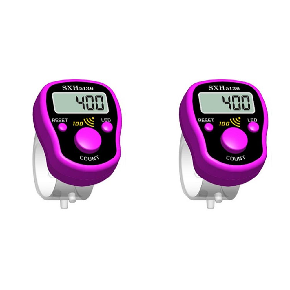 Mini Stitch Marker Row Finger Counter LCD Electronic Digital Display Tally Counter with Light Sewing Knitting Weave Buddha Pray